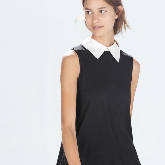 Zara Tops - Zara Black Collar Top